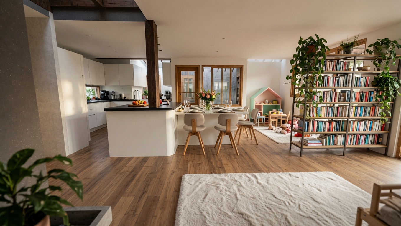 Casa Alister · cocina y estar